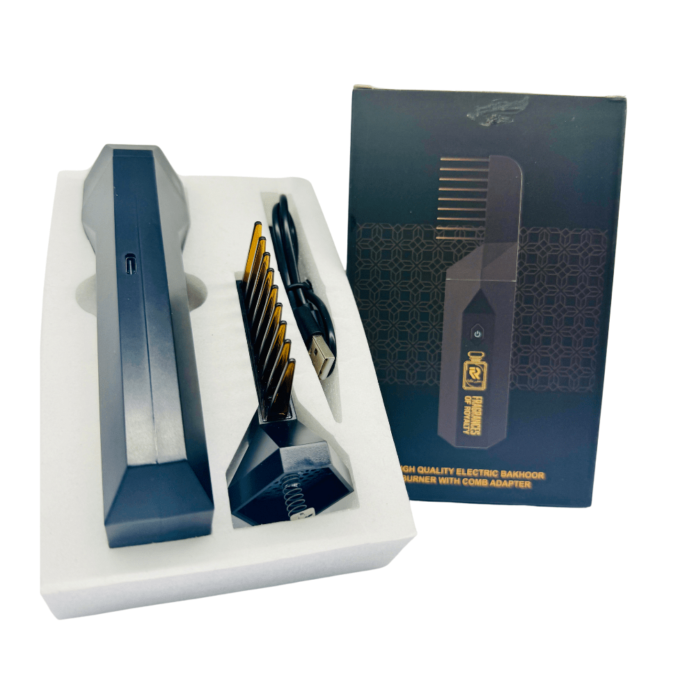 2 IN 1 USB ELECTRIC BAKHOOR BURNER WITH COMB ADAPTER - Image 2