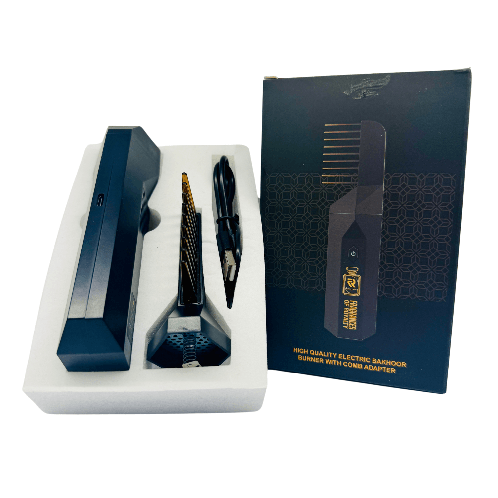 2 IN 1 USB ELECTRIC BAKHOOR BURNER WITH COMB ADAPTER - Image 3